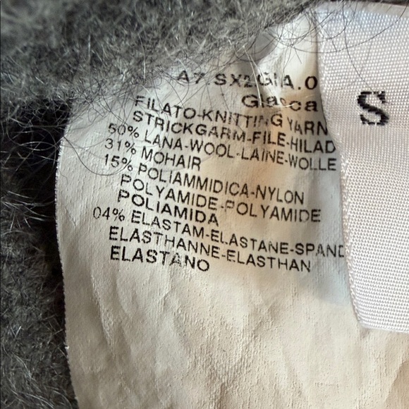 Sportmax Gray Teddy Jacket with Textured Hem - Picture 5 of 5